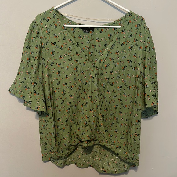 Anthropologie Tops - Anthropologie sanctuary green floral top